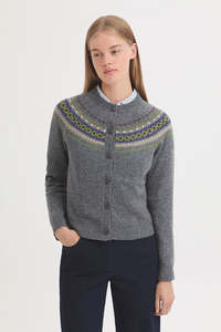 Nice Things Paloma: Greca Jacquard Jacket In Wool Grey Melange