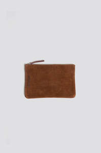 Split Leather Purse Tobacco