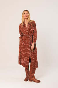 Oversize Shirt Dress Terracotta