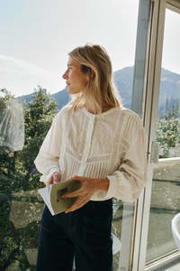 Ethnic Embroidered Shirt White