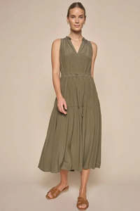 Mos Mosh Sabri SL Solida Dress Dusty Olive