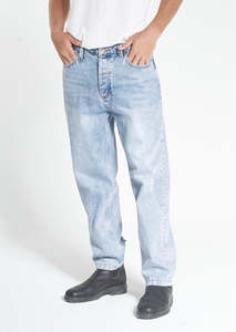Jeans: Slacker Denim Jean Worn Blue