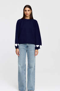 Kinney: Cherie Hearts Knit Midnight