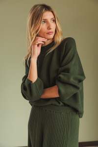 Indi Cold: Wool Pullover Khaki