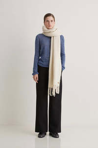 Accessories: Scarf Fringes Ecru