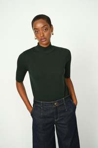 Mos Mosh: Relena Turtleneck SSKnit Scarab