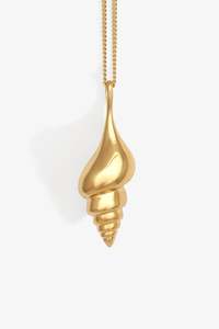 Accessories: Spire Pendant Necklace Gold Vermeil