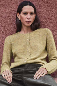 Cardigan Fishermans Rib Olive