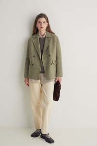 Coat Short Herring Bone