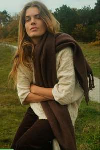 Scarf Fringes Chocolate