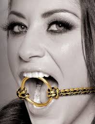 Gags: F/F Gold Open Mouth Gag