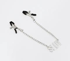 Nipple Clamps: Love In Leather "Slut" Nipple Clamps