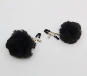 Love In Leather Pom Pom Nipple Clamps