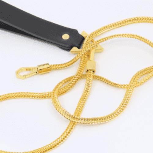 Love In Leather Gold Leash