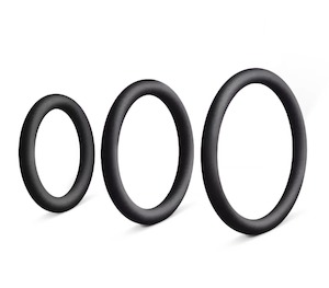 Love In Leather: Love In Leather Three Pack Silicone Rings