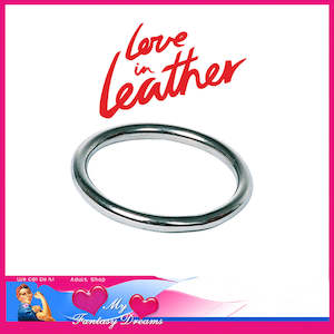 Love in Leather Metal Cock Ring