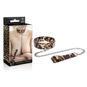 Fetish Collar & Leash - Leopard Frenzy