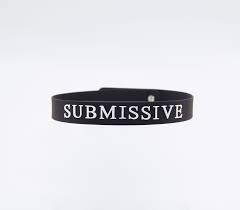 Collars: Love In Leather "Submissive" Silicone Collar