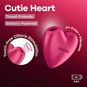 Satisfyer Cutie Heart Air Pulse Vibrator❤ Battery Powered!