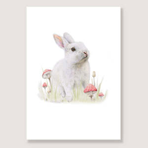 Rabbit Prints: White Rabbit Print