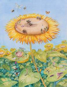 Original Coloured Pencil Art: Original 'Bee Wedding' Collaboration piece between Olivia Bezett and Josephine Davis