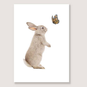 Bunny and Butterfly Print