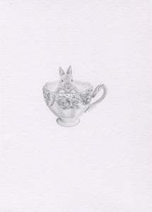 Mini one-off original 'Bunny in a Teacup'