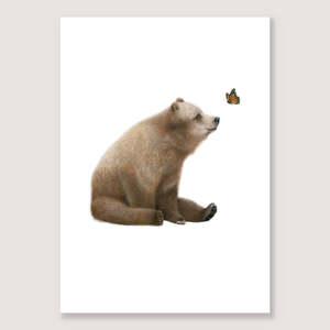 Unframed: Bear and Butterfly Print