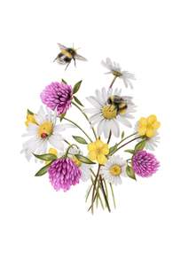 Wildflowers and Bees Greeting Card