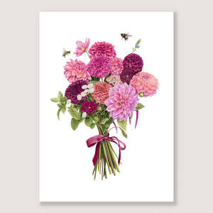 Unframed: Dahlia Bouquet Print