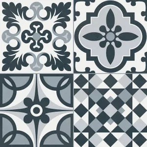 Tiles: Heritage Black/White 33×33cm