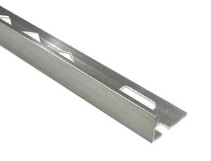 Tile Trim Brushed Silver 8-15mm