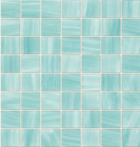 Tt: Stella Glass Mosaic Tile - Turquoise 3.5x3.5cm SHEET
