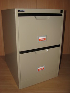 2 Drawer Filing Cabinet Beige