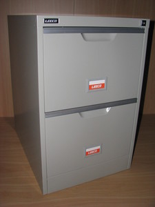 2 Drawer Filing Cabinet LGrey