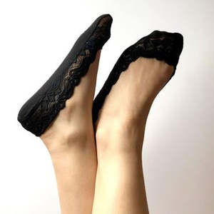 Socks: MINX LACE BLACK SOCKETTE