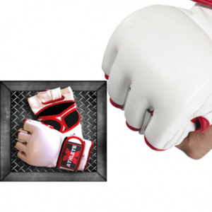 White Leather Gloves - 3