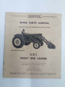 Transport Books: Belcher A.G.1 Front End Loader Spare Parts Manual
