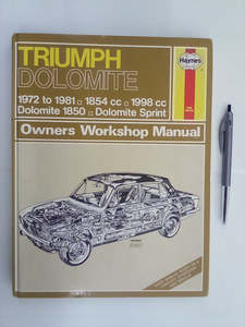 Transport Books: Triumph Dolomite 1972 to 1981 - 1850 & Dolomite Sprint Haynes Workshop Manual