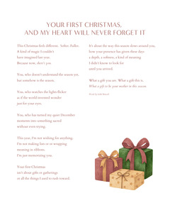 Printable Poems: Your First Christmas_8x10 Art Print_Digital Download