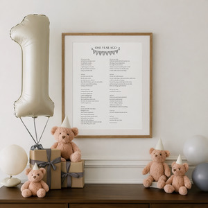 Printable Poems: One Year Ago, And Now - A Motherhood Print