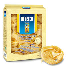 Oils Vinegars: De Cecco #301 - Pappardelle Egg Nest 500gm (10) BB 19.5.23