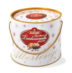 Panettone: Albertengo Traditional Glassato Round Tin 1kg (4)
