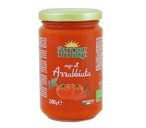 Tomatoes Tinned Sauces: Fattorie Umbre Organic Arrabiata Sauce 280g