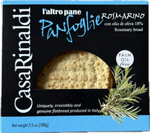 Casa Rinaldi Sardinian Panfoglie Rosemary olive oil wafers 100g Dated Aug 25 still yummy