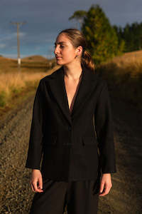 Holland Wool Blazer - Black