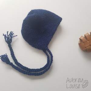 Not Ready Made Items: Riley Hat 3-6 months Navy Wool