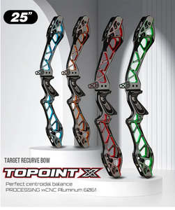 Recurve Bow Risers Limbs: TOPOINT - Recurve Bow X25" and X27" - Riser (顶点 - 弓把)