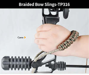 Recurve Bow Finger Sling: TOPOINT - Braided Wrist/Bow Slings TP316