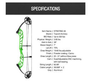 TOPOINT - Starting 36 Target Compound Bow